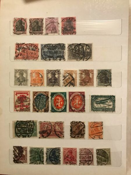 Reich 1872/1943 – Germania Reich Lotto di 475+ francobolli in album, tutti diversi, CAT 1000+
