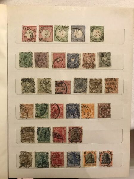 Reich 1872/1943 – Germania Reich Lotto di 475+ francobolli in album, tutti diversi, CAT 1000+