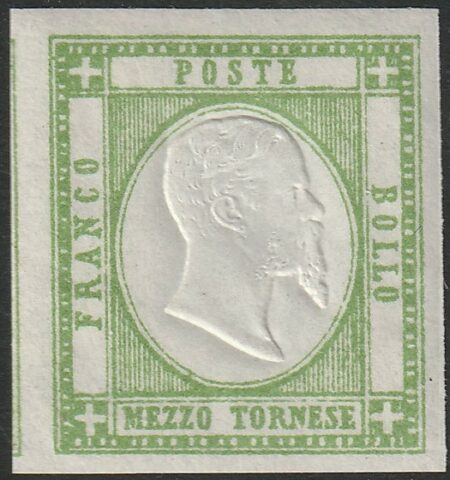 Province Napoletane 1/2 tornese verde giallo n.17e integro