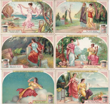 Liebig ITA S 1001 – Le nove muse – 1910 – Ottime condizioni