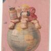 LIEBIG ITA S 144 – Globi terraquei fondo rosa (D) – condizioni come in foto