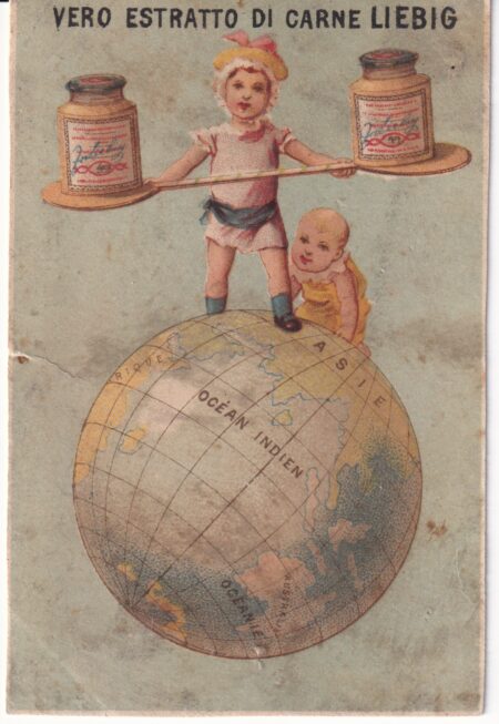 LIEBIG ITA S 142 – Globi terraquei fondo azzurro (E) – condizioni come in foto