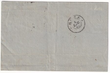 I Em. 1/2 b. isolato su circolare da Roma x città f.AD,Ray rara n.1A