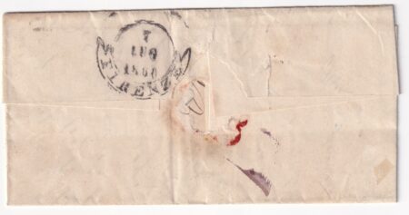 1860 7 Lug. 10 c. Sass 19 ben marginato su lettera da Bagni di Lucca Pt.4 x Firenze