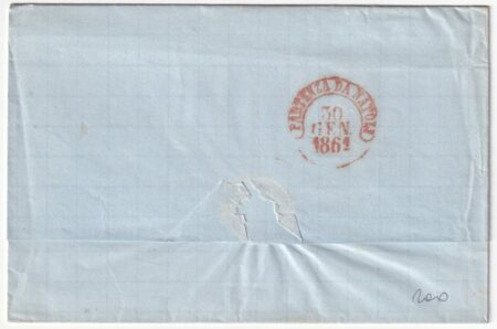 2 gr.III Tav. senza filigrana su sovracoperta da Brindisi Svolazzo Pt.9 x Reggio rara n.7e/7h
