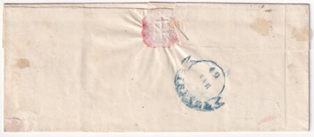 1860 17 Apr 10 c. Sass 19 su sovracoperta da Arcidosso Pt.4 x Firenze