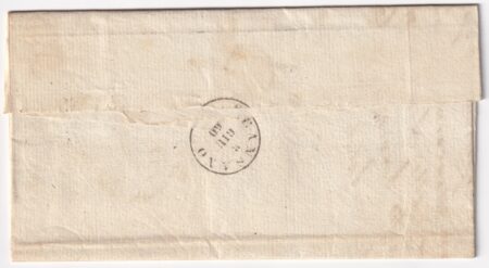 1860 6 Giu 10 c. Sass 19b su lettera da Prato Pt.4 x Scansano