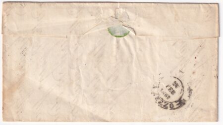 1861 10 Mar 10 c. Sass 19f su fresca sovracoperta da Terranuova Pt.8 x Firenze