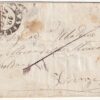 1860 12 lug 10 c. Sass 19 su lettera da Montevarchi Pt.5 x Firenze