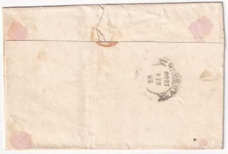 1860 23 Mar 10 c. Sass 19b su sovbracoperta da Asciano Pt.7 x Arezzo