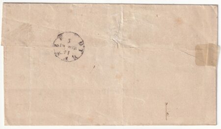 1861 13 Mar 10 c. Sass 19 su sovracoperta da Radicofani Pt.3 x Firenze
