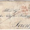1854 16 Mar 2 cr. Sass 5 su lettera da Talamoine Pt.11 x Firenze Cv 4075