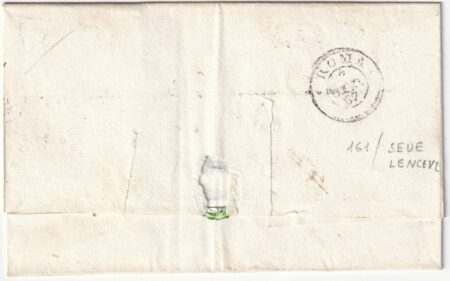 II Em. 5 c. coppia con 1 8 FILETTI Adf su sovracoperta da Tivoli Pt.5 x Roma f.G.Bolaffi+Em.D n.16a rara