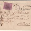 II E. 80 c.rosa lill.vivo isolato Bdf molto ben marginato su lettera da Roma x Mondovì f.ED+Em.D. rara n.20a