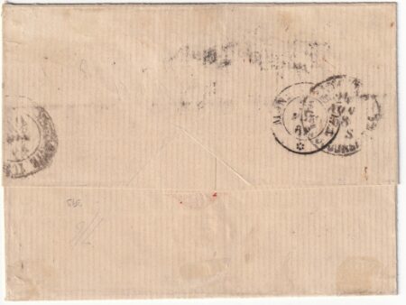 II E. 80 c.rosa lill.vivo isolato Bdf molto ben marginato su lettera da Roma x Mondovì f.ED+Em.D. rara n.20a