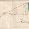 1857 10 Feb 2 cr. Grande Macchia Sass 5f su bustina da Rocca S.Casciano Pt.5 x Firenze 4900