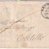 1854 14 Dic 2 cr Sass 5 su lettera da Grosseto Pt.7 x Orbetello Spl