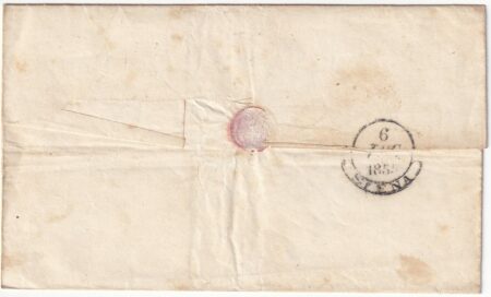 1855 5 Lug 2 cr Sass 5 su sovracoperta da Castel del Piano Pt.5 x Siena
