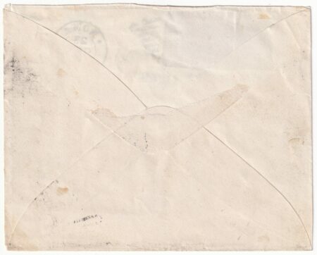 II Em. 40 + 10 c. 8 FILETTI su busta da Roma x Parigi n.17+19 Cert.Fiecchi+f.Sorani rara