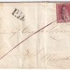 1854 20 Feb 1 cr coppia Sass 4 su lettera da Rocca S.Casciano Pt.5 x S.Miniato