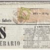 16 Mar 1861 ultimo giorno PN 1/2 t. Doppia Effige discosta su Giornalie Omnibus da Napoli x Morcone f.Chiav raro