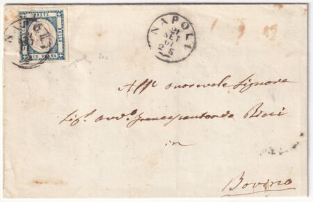 2 gr. ardesia grandi margini su sovracoperta da Napoli x Bovino f.Chiav n.20c