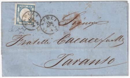 2 gr. ardesia grandi margini su sovracoperta da Napoli x Bovino f.Chiav, Palermo n.20c