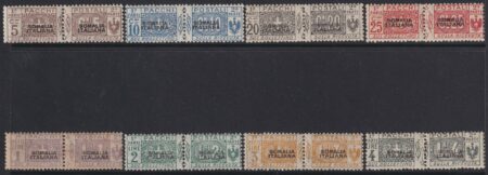 Somalia 1917 Serie di 8 valori Pacchi postali Sass. 1/4+6/9 MNH** firmati Cv 2440