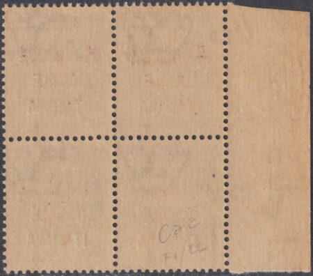 Repubblica Sociale 50 c. violetto in quartina Sass. 493E MNH** BDF Cv. 3600
