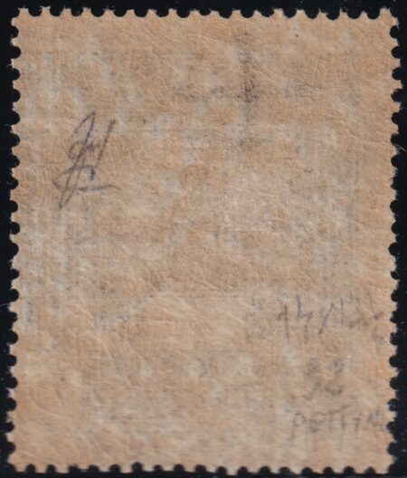Libia 1921 10 l. azzurro e oliva Sass. 32a + 32y MH* Certificato Moscadelli Cv. 1800
