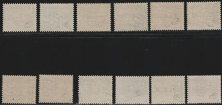 Serie di 12 valori Segnatasse G.N.R. Verona Sass. 47/43+55/59 MLH* firmati Carraro Cv 1000