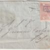1858 9 Feb 1 gr. + 2 gr. Sass 3c+5c su letterina da Salerno x Rossano Rarità f. Bott Cv 30.000+++