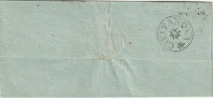1857 -6 Mar 1 b.isolato Sass.2 ben marginato su sovr. migno da Civitanova Pt.3 x Macerata f.Chiav Spl
