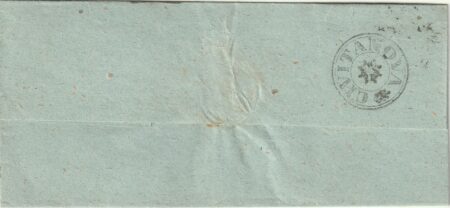 1857 -6 Mar 1 b.isolato Sass.2 ben marginato su sovr. migno da Civitanova Pt.3 x Macerata f.Chiav Spl