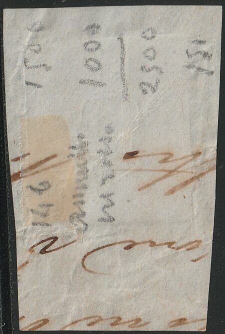 Prov. Napoletane 5 gr. Sass 21 usato annullo “Da Sicilia” di Genova Pt.12 Cv 1475