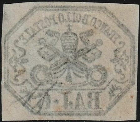 I Em. 6 b. grigio perla carta a macchina ben marginato nuovo con piena gomma raro periziato – Sassone n.7Aa