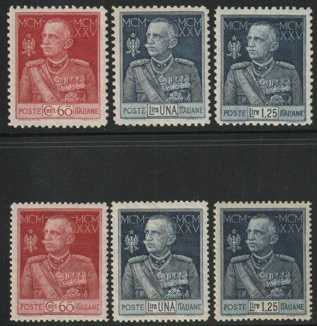 Giubileo del Re le 2 Serie Complete D.11 e D.13 1/2 Sass S.36+37 integre centrate rare Certif. Ray Cv 2440