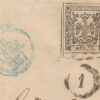 25 c. Varietà C di CENT evanescente grandi margini su lettera da Modena x Verona rara periziata – Sassone n.4 VAR