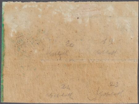II Em. 2 c. verde giallo Quartina grandi margini Adf MNH**/MLH* f. Giulio Bolaffi- Sassone n.13