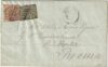 1855 10 Gen 2 b. + 3 b. Sass 3+4 su sovracoperta da Fermo x Roma