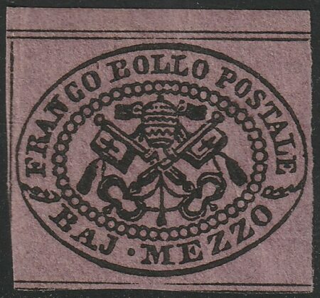 I^ Em. 1/2 b. lilla vivo Sass 1e MH* Bdf f.AD, Chiavarello Cv 2200