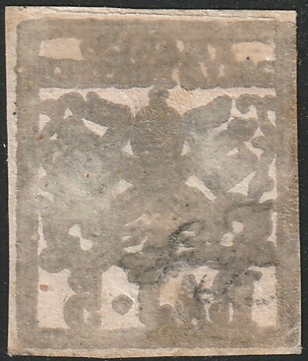 I^ Em. 5 b. bianco rosaceo grigio oleoso Sass 6b MLH* raro