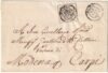1854 28 Gen 8 b.isolato Sass 9 su sovr. da Roma x III^ Distanza oltre le 20 leghe x DUcato di Modena a Carpi