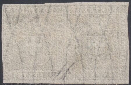 Governo provvisorio 5 c. verde oliva coppia usata annullo a cerchio di Asciano rara F.AD – Sassone n.18a