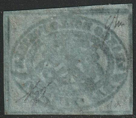 I^ Em. 1/2 b. grigio azzurro Sass 1a MNH** f.AD Cv 3000