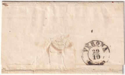 1854 28 Gen 8 b. grigio oleoso isolato Sass 9a su sovr. da Roma x Firenze Cv 1125