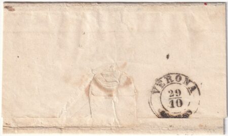 1854 28 Gen 8 b. grigio oleoso isolato Sass 9a su sovr. da Roma x Firenze Cv 1125