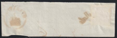 2 gr. III^ Tav. usato su frammento con annullo a Svolazzo di Taranto il 7 Sett 1860 – Sassone n.7