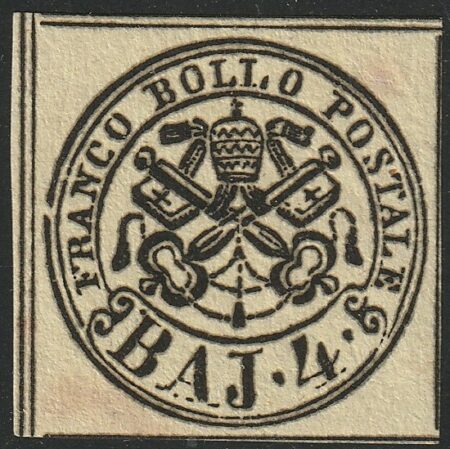 I^ Em. 4 b. giallo chiaro Sass 5Ab MH* Spl