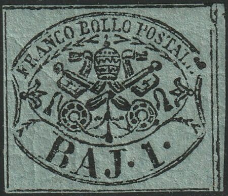 I^ Em. 1 b. verde scuro II^ Composizione Sass 2B MVLH* Bdf f.AD